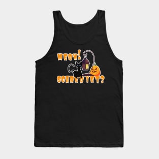 Halloween cat meow cute but scary Tank Top